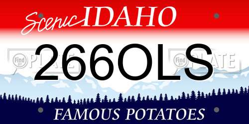 266OLS Idaho License Plate