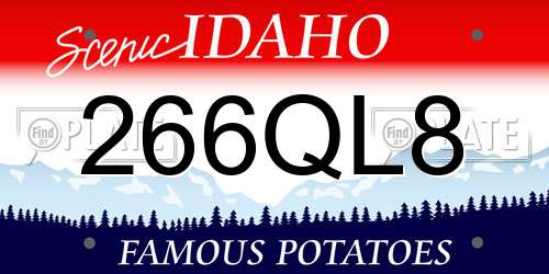 266QL8 Idaho License Plate