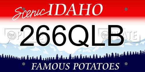 266QLB Idaho License Plate