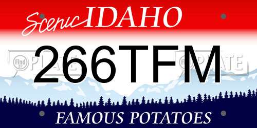 266TFM Idaho License Plate