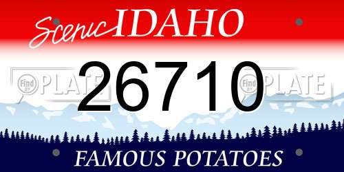 26710 Idaho License Plate