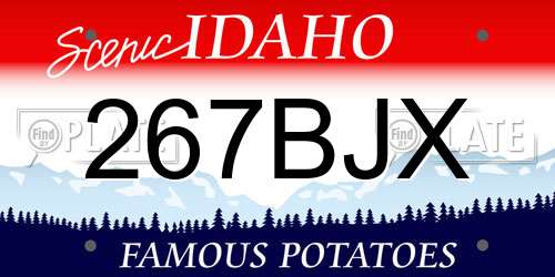 267BJX Idaho License Plate