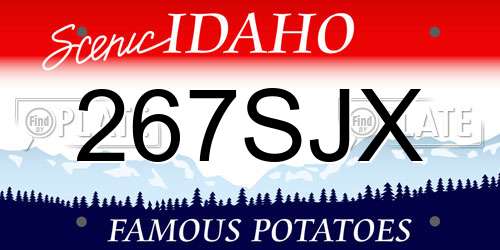 267SJX Idaho License Plate