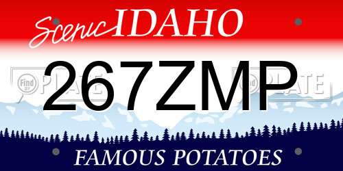 267ZMP Idaho License Plate