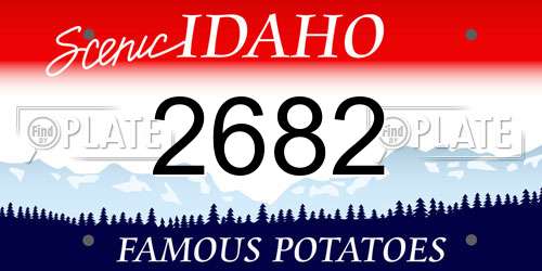 2682 Idaho License Plate