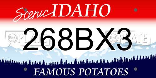 268BX3 Idaho License Plate