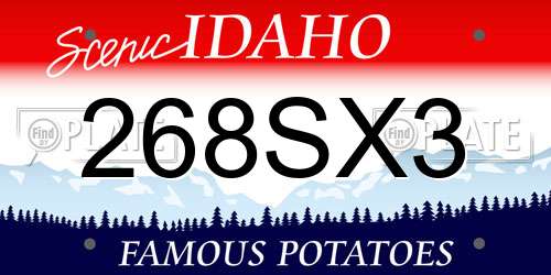268SX3 Idaho License Plate