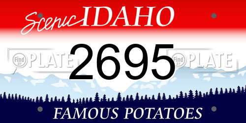 2695 Idaho License Plate