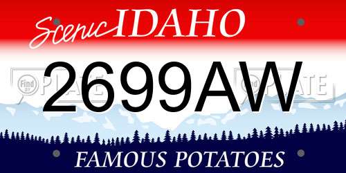 2699AW Idaho License Plate