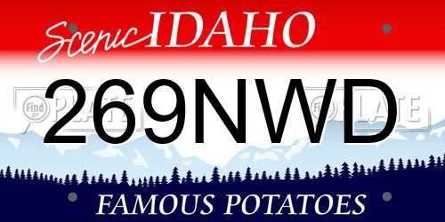 269NWD Idaho License Plate
