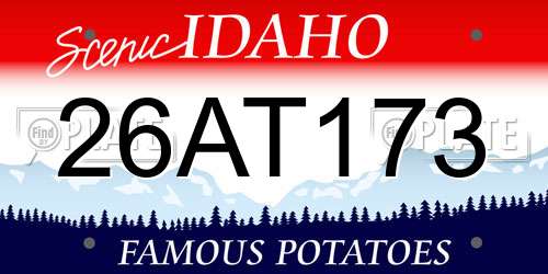 26AT173 Idaho License Plate