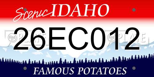 26EC012 Idaho License Plate