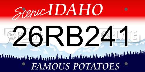 26RB241 Idaho License Plate