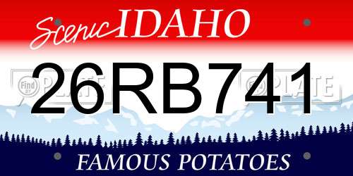 26RB741 Idaho License Plate