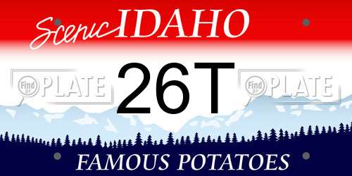 26T Idaho License Plate