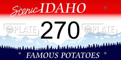 270 Idaho License Plate