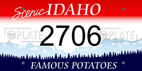 2706 Idaho License Plate