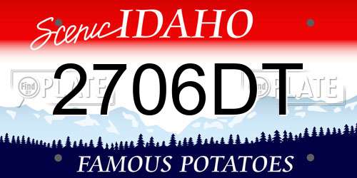2706DT Idaho License Plate