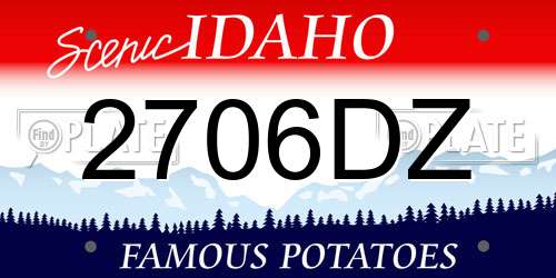 2706DZ Idaho License Plate