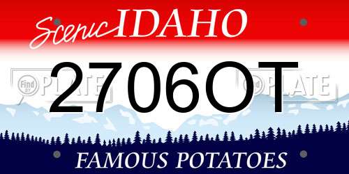 2706OT Idaho License Plate