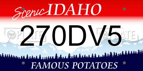 270DV5 Idaho License Plate