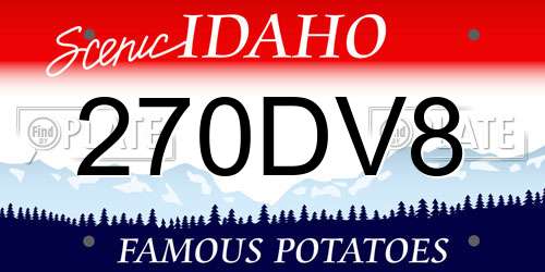 270DV8 Idaho License Plate