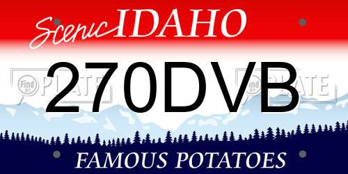 270DVB Idaho License Plate