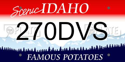 270DVS Idaho License Plate
