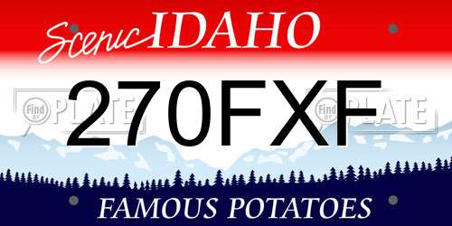 270FXF Idaho License Plate