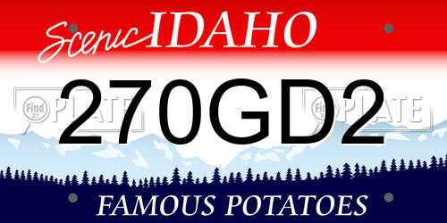 270GD2 Idaho License Plate