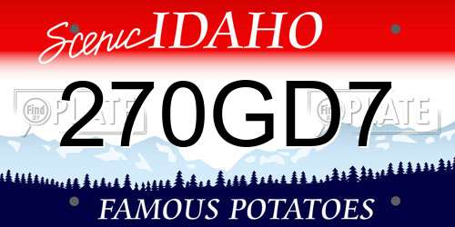 270GD7 Idaho License Plate