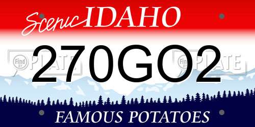 270GO2 Idaho License Plate