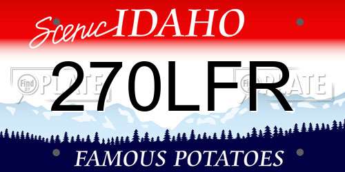 270LFR Idaho License Plate