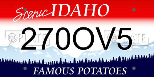 270OV5 Idaho License Plate