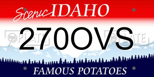 270OVS Idaho License Plate
