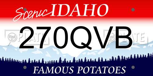 270QVB Idaho License Plate