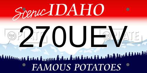 270UEV Idaho License Plate