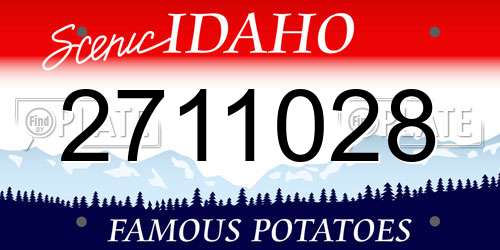 2711028 Idaho License Plate