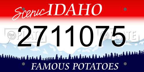 2711075 Idaho License Plate