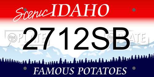 2712SB Idaho License Plate
