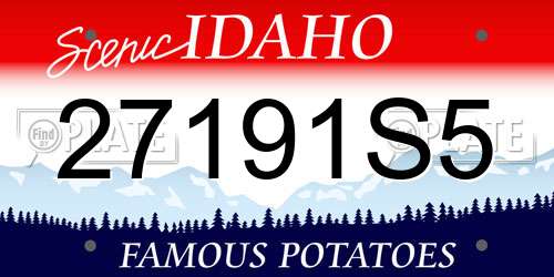 27191S5 Idaho License Plate