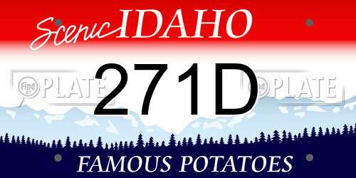271D Idaho License Plate