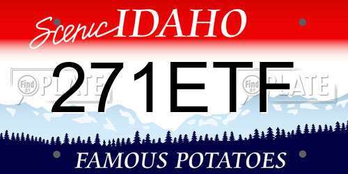 271ETF Idaho License Plate