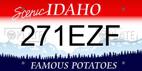 271EZF Idaho License Plate
