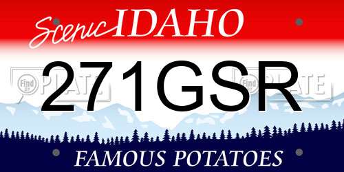 271GSR Idaho License Plate