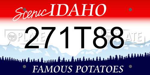 271T88 Idaho License Plate