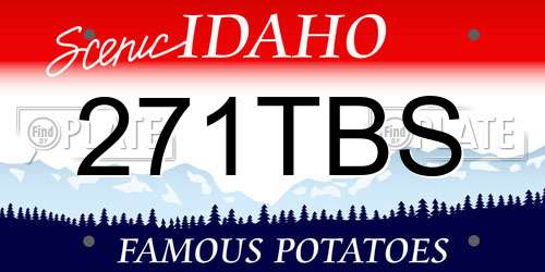 271TBS Idaho License Plate