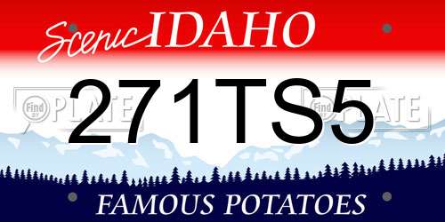 271TS5 Idaho License Plate