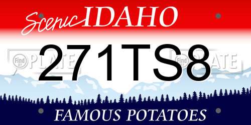 271TS8 Idaho License Plate