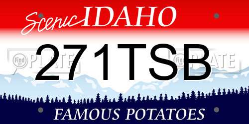 271TSB Idaho License Plate